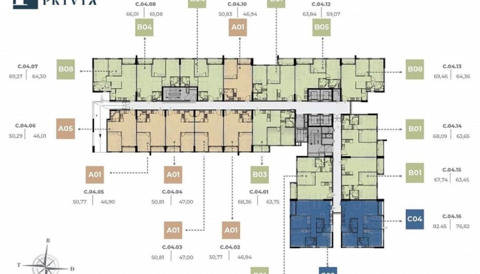 Mặt Bằng Tầng Block C